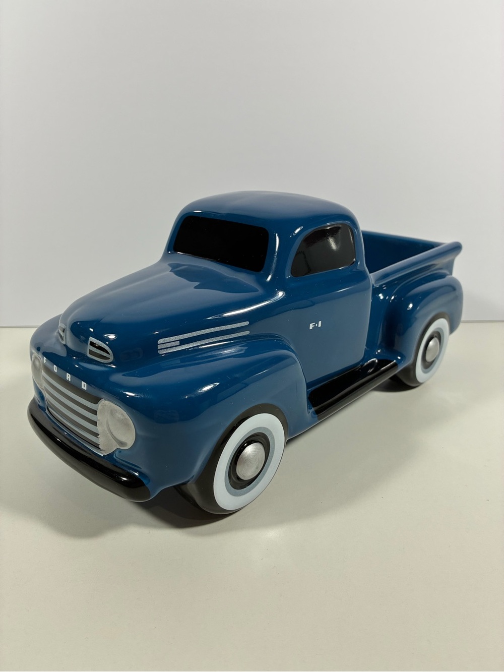 Official Licensed Blue 1948 Ford F-1 Ceramic Pickup Truck Teleflora Fathers Day